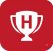 Hero11 Game logo featuring a white trophy with an H emblem on a red background